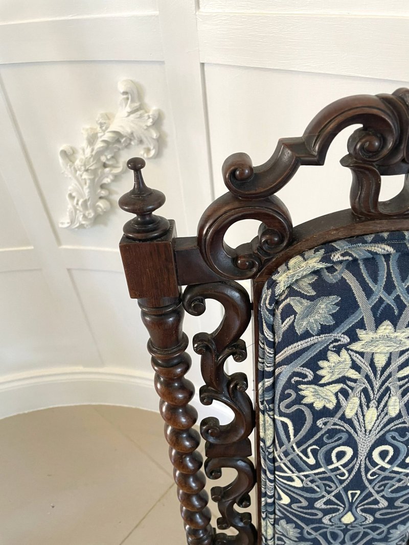 Antique Victorian Carved Mahogany Hall/Side Chair - Image 6